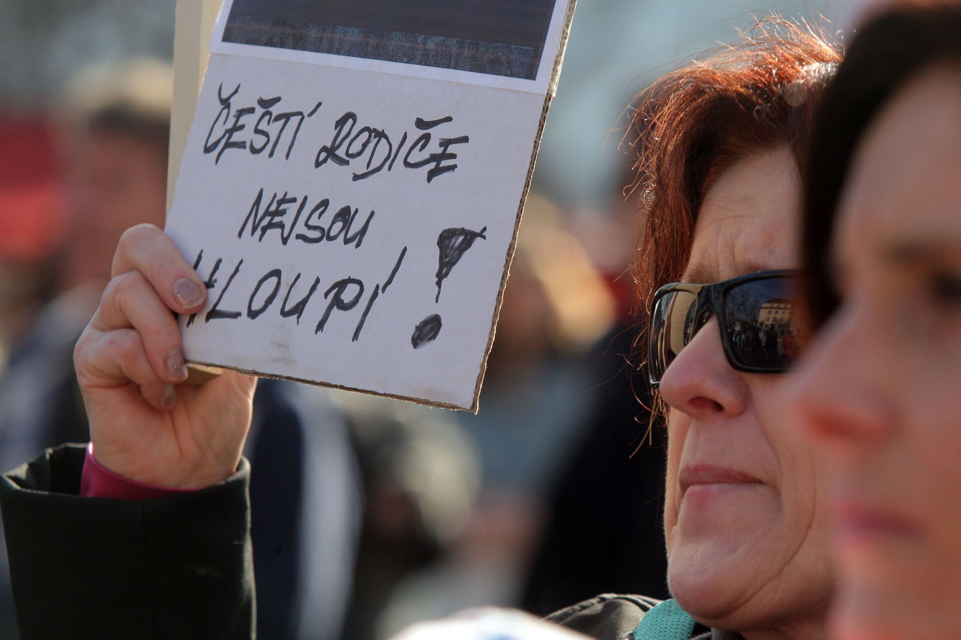 Demonstrace proti povinnému očkování