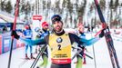 Martin Fourcade ve stíhacím závodě mužů v rámci SP v Kontiolahti