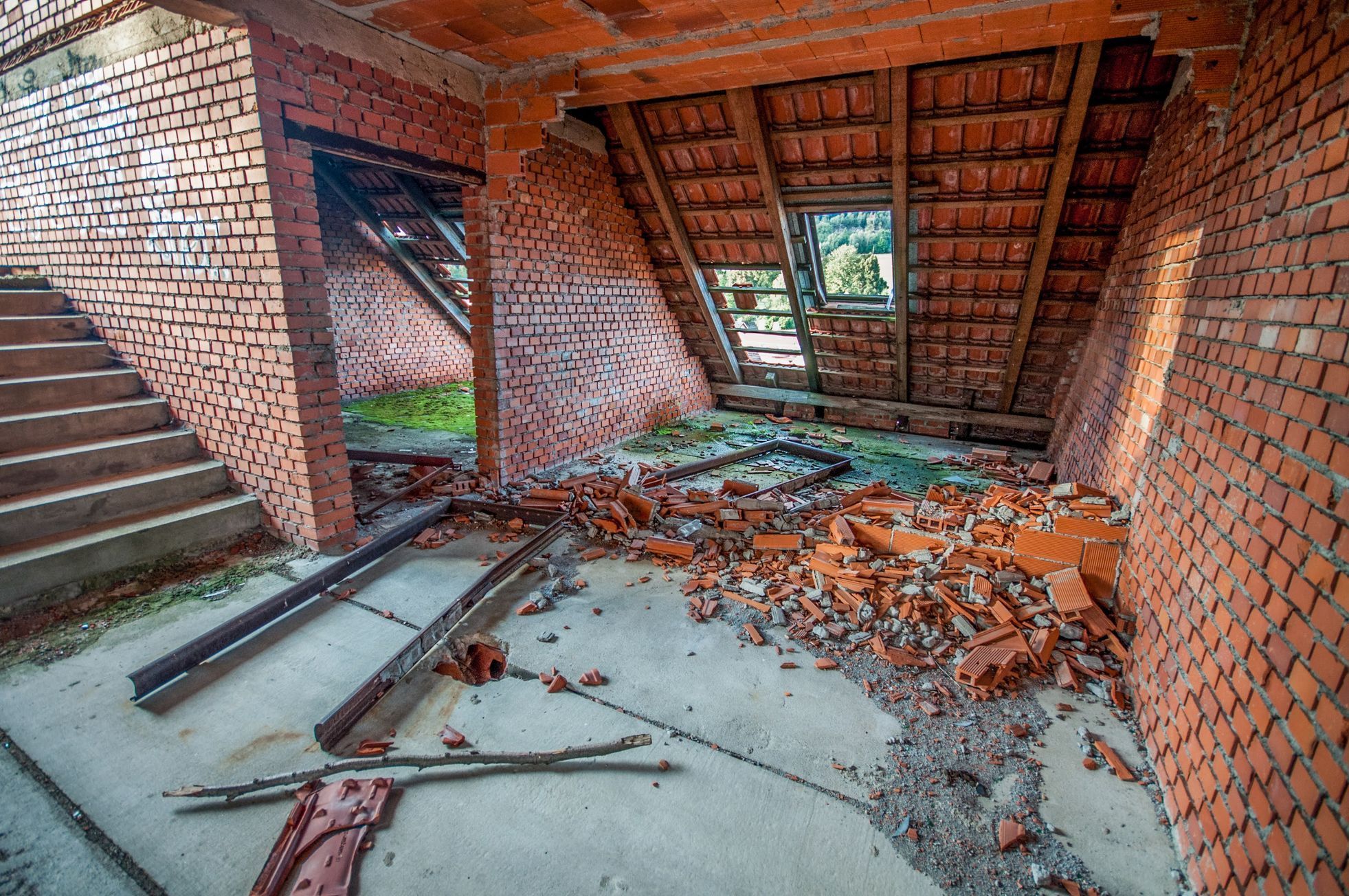 Miličín - nedokončená stavba