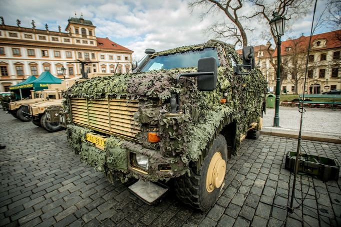 Výstava vojenské techniky Armády České republiky, Hradčanské náměstí, Praha, 12. 3. 2019