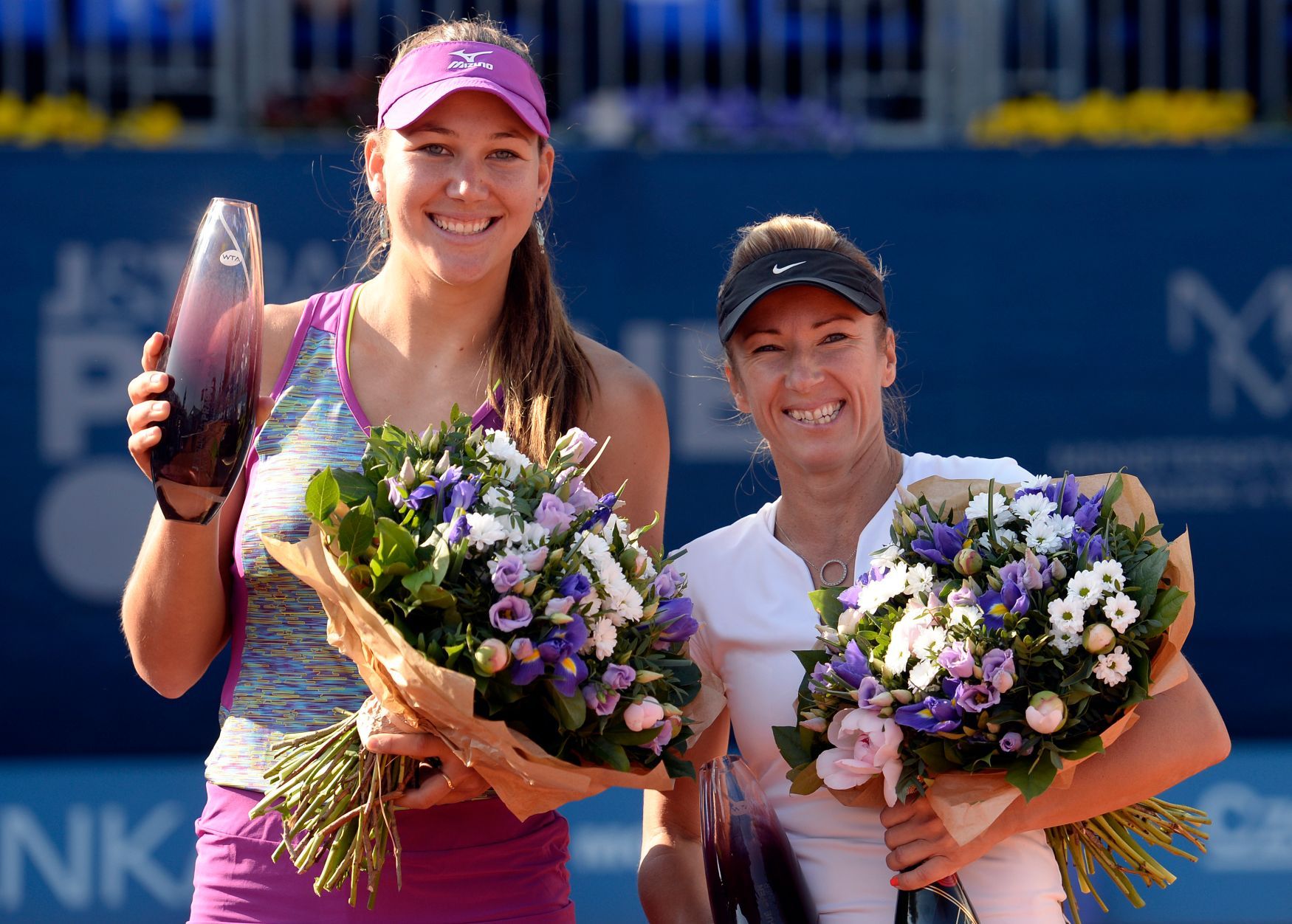 Nicole Melicharová a Květa Peschkeová na WTA v Praze 2018