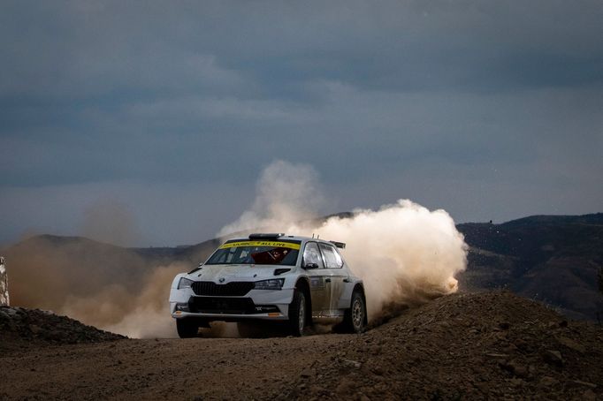 Pontus Tiedemand ve Škodě při Mexické rallye 2020