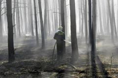 Hasiči stále krotí požár u Bzence, největší za 15 let