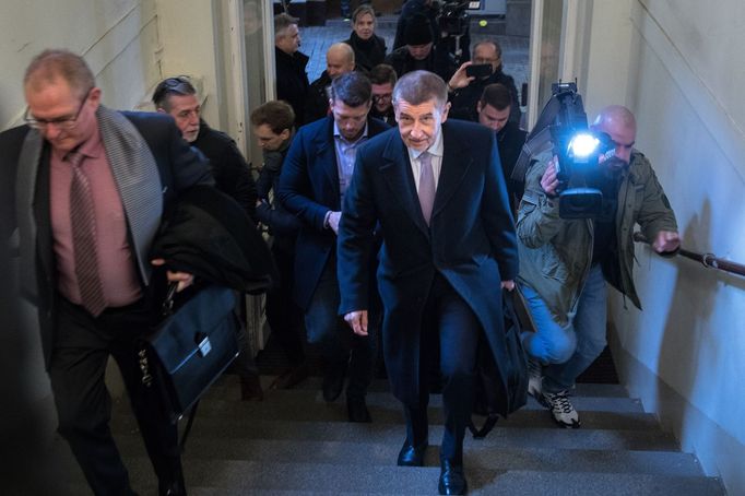 Andrej Babiš u soudu kvůli kauze Čapí hnízdo.