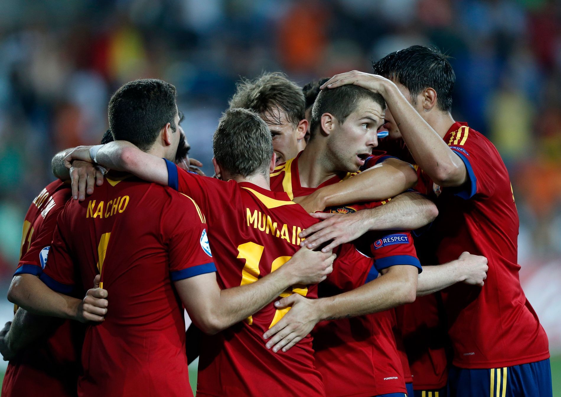 Radost španělských fotbalistů na ME do 21 let
