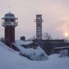 Kiruna - zima 2007 - radnice a hasičská zbrojnice