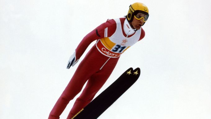 Pavel Ploc si na olympiádě v Calgary letí pro stříbrnou medaili