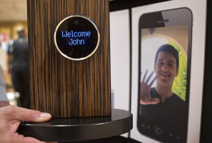 A Goji Smart Lock is displayed during Pepcom's &quot;Digital Experience&quot;, a consumer electronics showcase, in Las Vegas, Nevada, January 6, 2014. In addition to othe