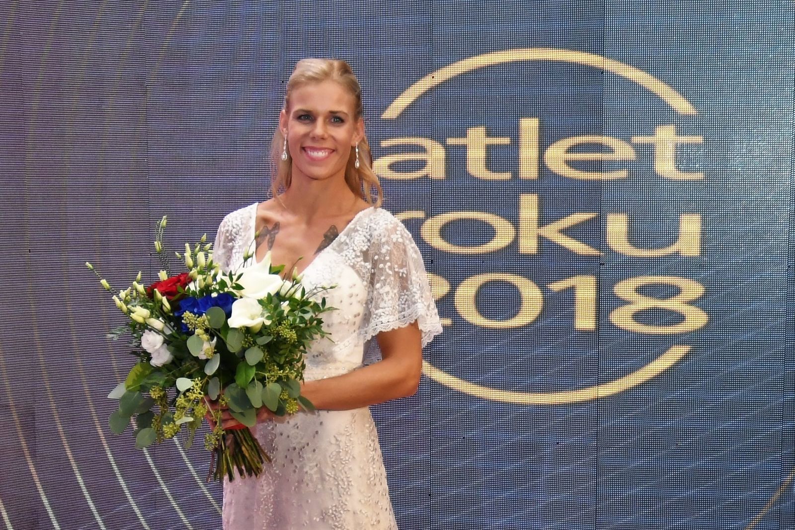 Nikola Ogrodníková na vyhlášení ankety Atlet roku 2008.