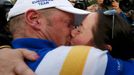 Jamie Donaldson slaví triumf na Ryder Cupu 2014