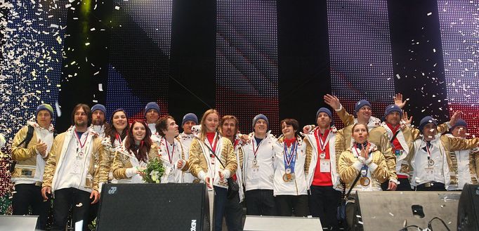 Letná, přivítání olympioniků ze Soči