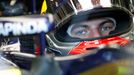 Toro Rosso Formula One driver Max Verstappen of the Netherlands sits in his car during the second practice session of the Australian F1 Grand Prix at the Albert Park circ