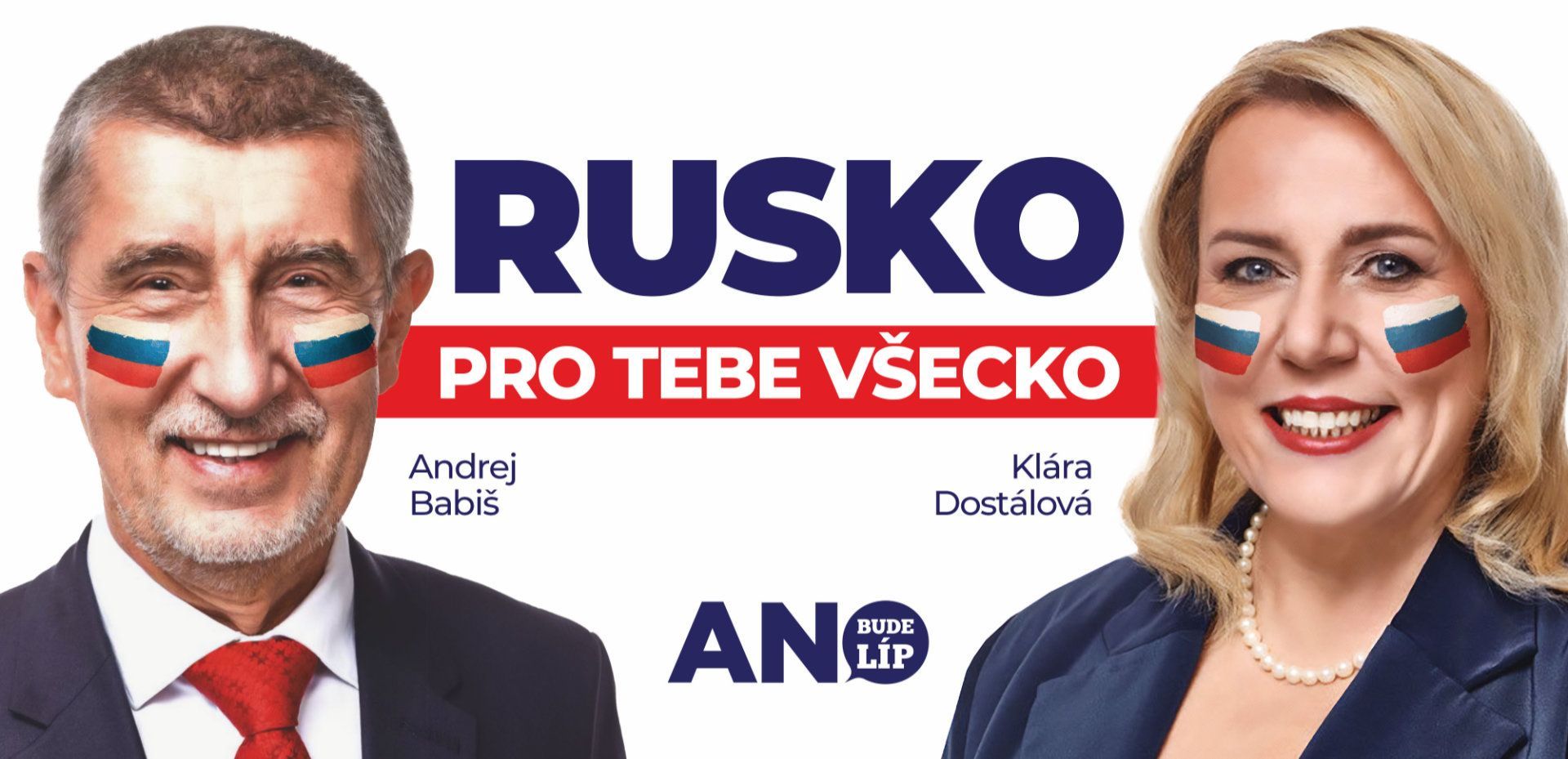 Plakát ANO od ODS, Rusko, pro tebe všecko