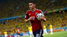 MS 2014, Brazílie-Kolumbie: James Rodriguez slaví gól