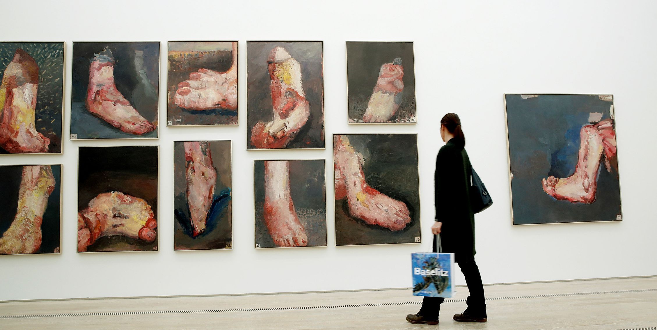 Snímek z výstavy Georga Baselitze ve Fondation Beyeler