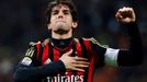 Kaká z AC Milán slaví gól proti Sassuolu