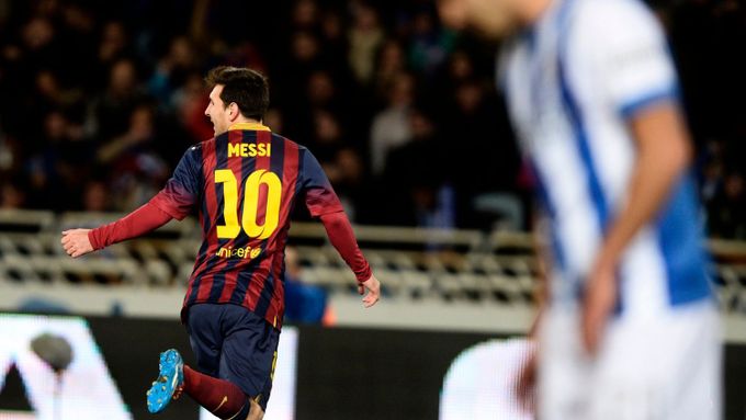 O jediný gól Barcelony proti San Sebastianu se postaral Messi.