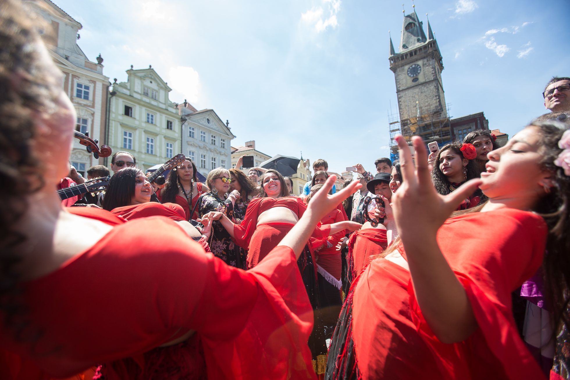 Romský festival Khamoro - průvod Prahou, 2017