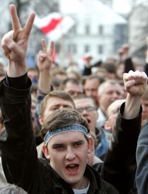 demonstrace v Minsku