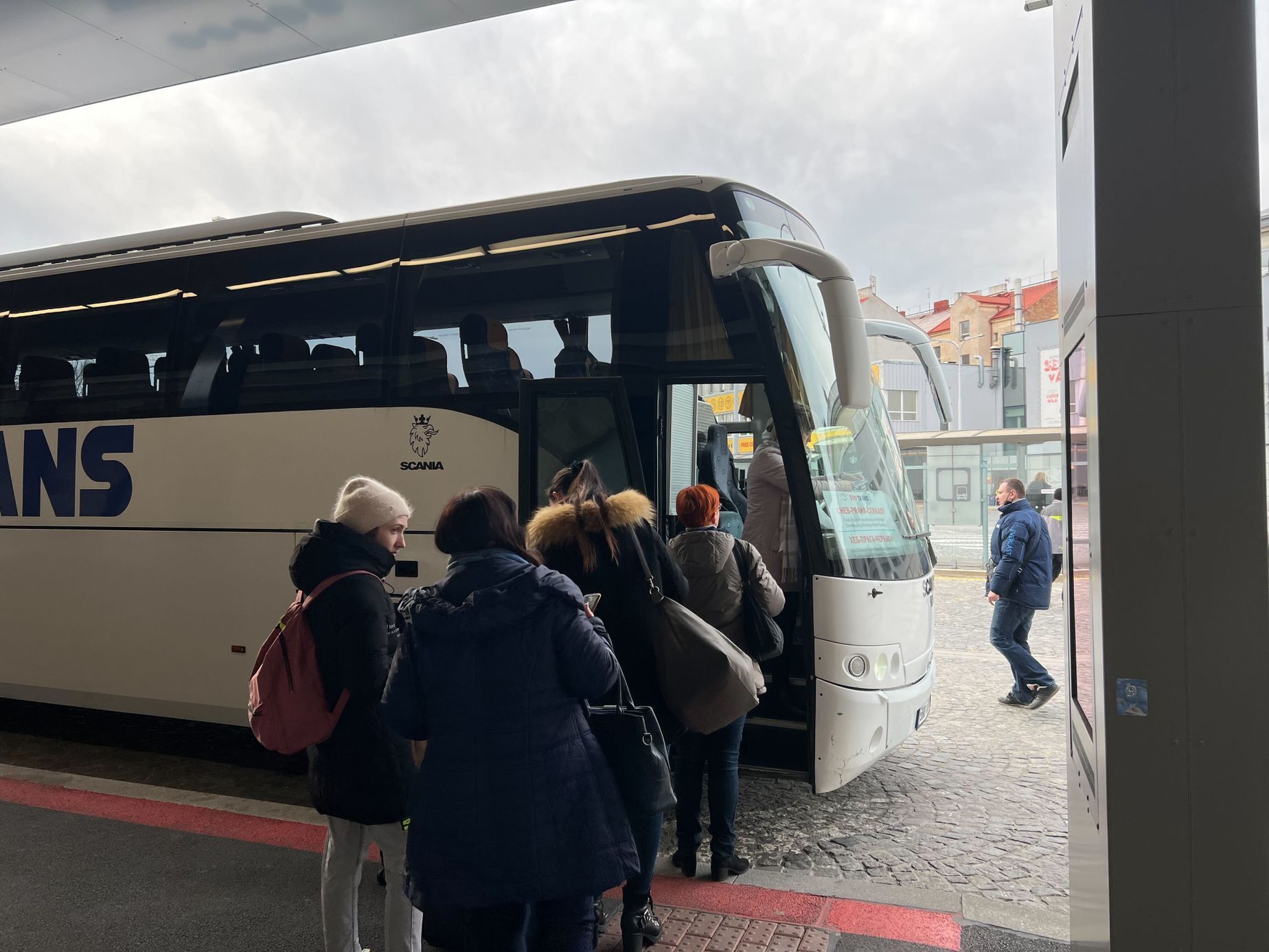 Autobus z pražského Florence do ukrajinského města Čerkasy.
