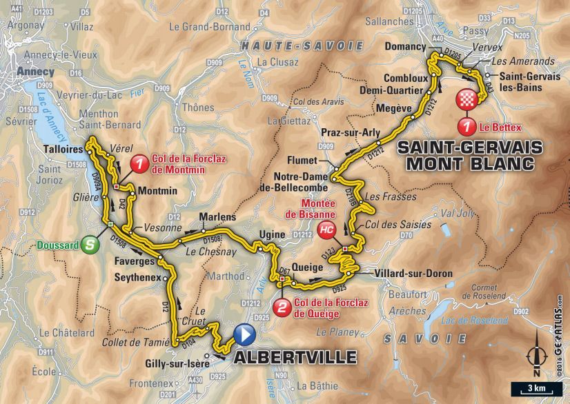 Tour de France 2016 - mapa, etapa