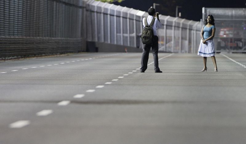 Přípravy na velkou cenu Singapuru