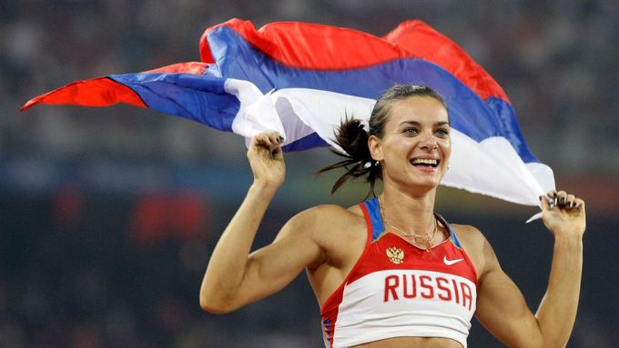 Tyčkařka Jelena Isinbajevová dvakrát vyhrála olympijské hry.