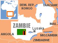 Mapa - Zambie