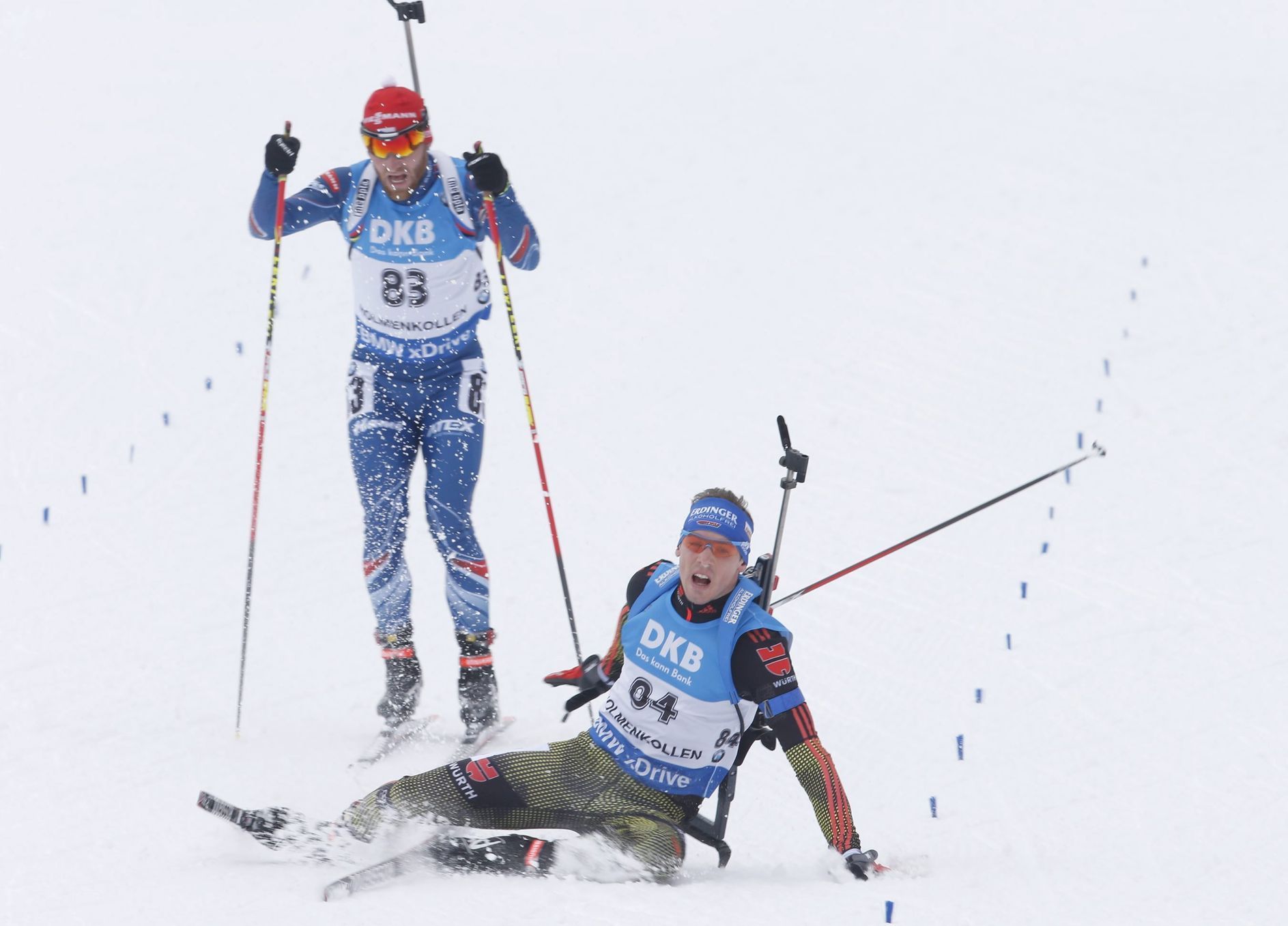 MS 2016, sprint M: Michal Šlesingr a pád Simona Schemppa