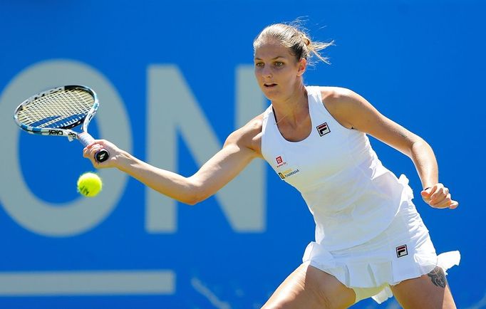 Karolína Plíšková na turnaji v Eastbourne