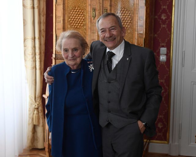 Jaroslav Kubera a Madeleine Albrightová