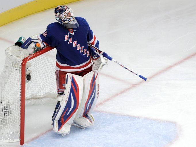 Brankář Lundqvist v druhém utkání s Jersey