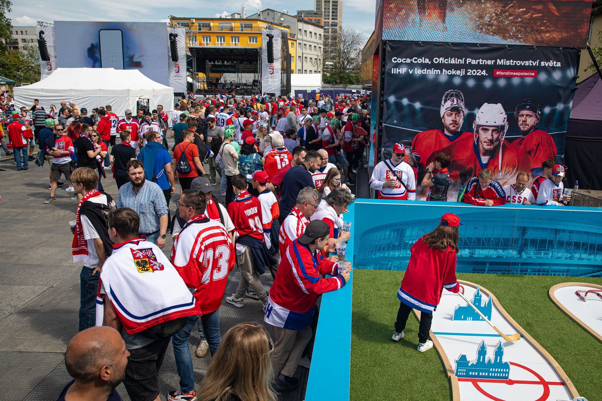 Mistrovství světa v hokeji 2024, MS hokej 2024, fanoušci, fanzóna, O2 Arena