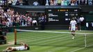 Tennis - Wimbledon - All England Lawn Tennis and Croquet Club, London, Britain - July 16, 2023 Spain's Carlos Alcaraz celebrates after winning his final match against Ser