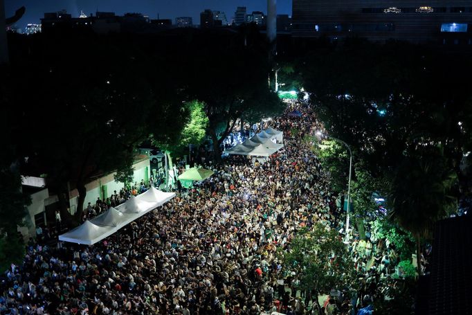 Protesty proti návrhu zákona na Tchaj-wanu.