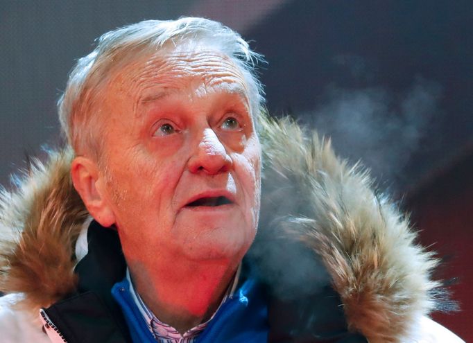 Prezident FIS Gian-Franco Kasper při zahájení MS v Aare 2019