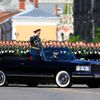 Vojenská přehlídka v Moskvě k výročí druhé světové války 9.5. 2016
