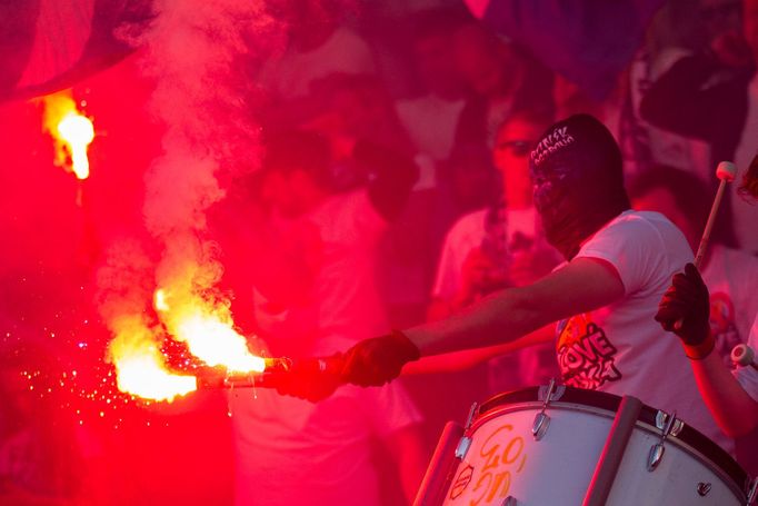 fotbal, Fortuna:Liga 2018/2019, Ostrava - Opava, fanoušci Baníku