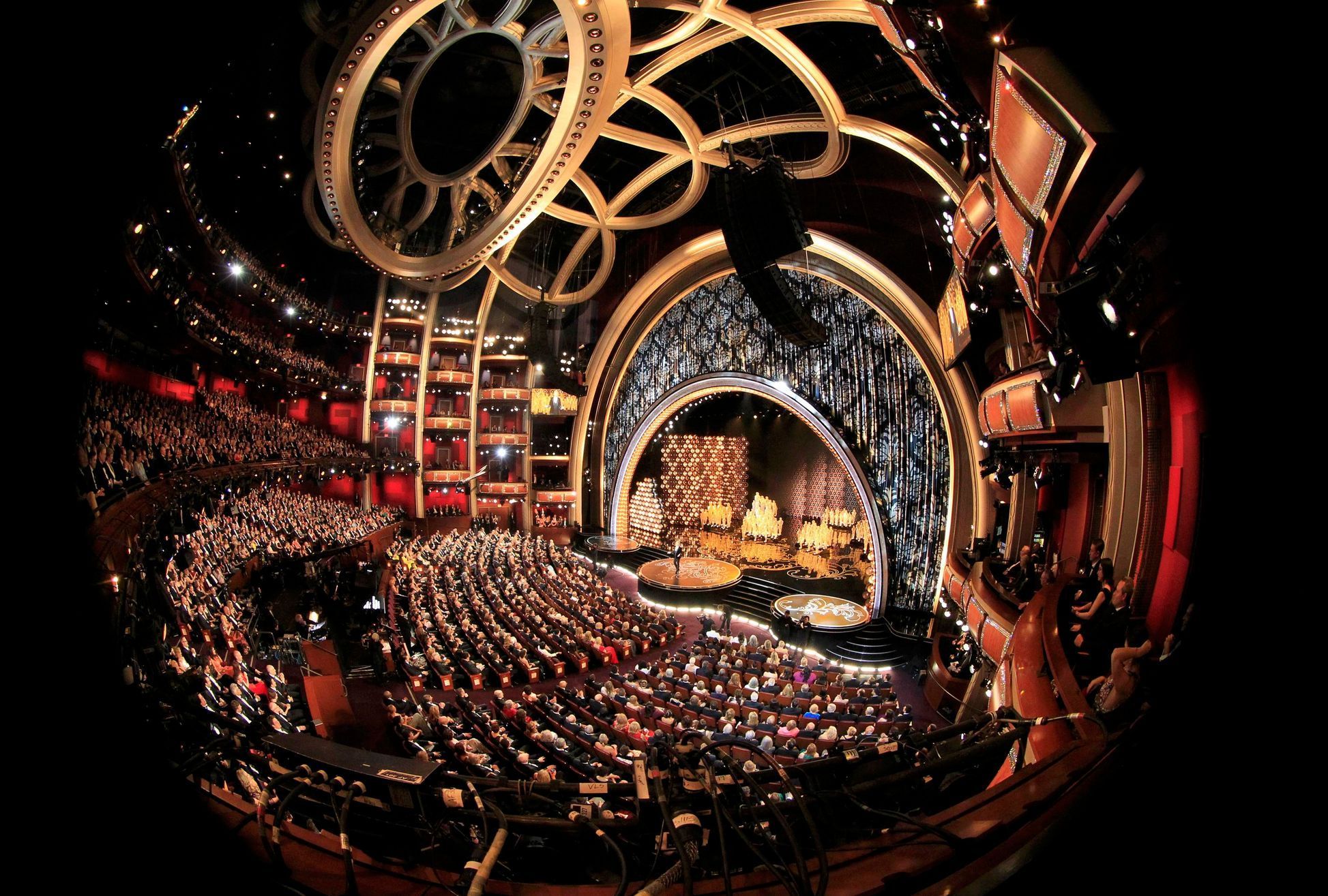 Ellen Degeneres hosts the show at the start of the 86th Academy Awards in Hollywood