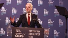 Předseda ODS Petr Fiala pronáší projev na Kongresu ODS v Ostravě