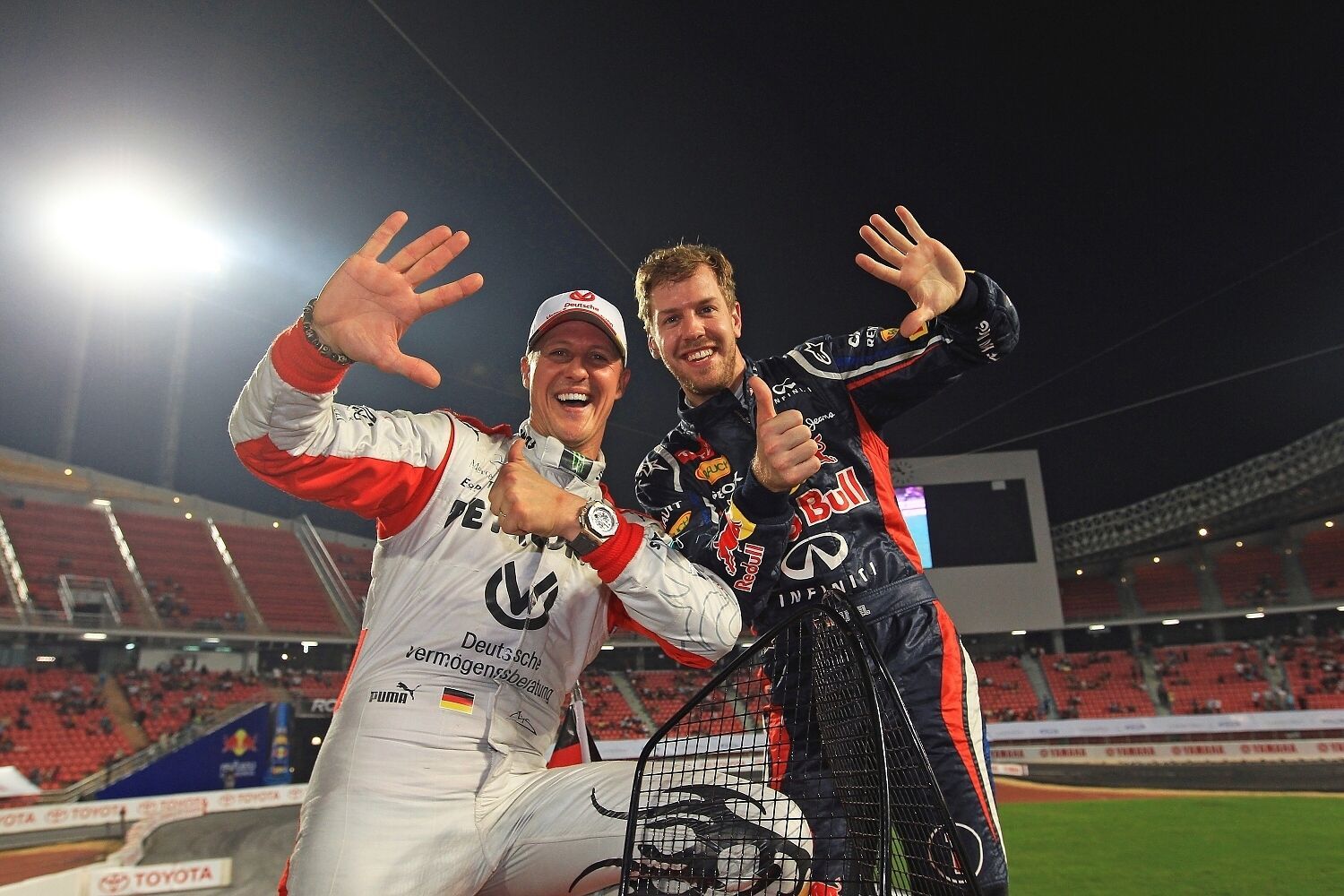 Race of Champions 2012: Michael Schumacher a Sebastian Vettel