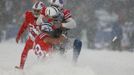 Blizzard při utkání amerického fotbalu Buffalo Bills - Indianapolis Colts