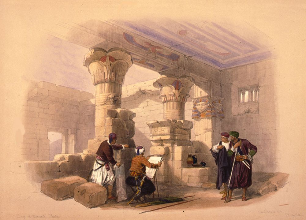David Roberts a Louis Haghe: Egypt před 180 lety, litografie
