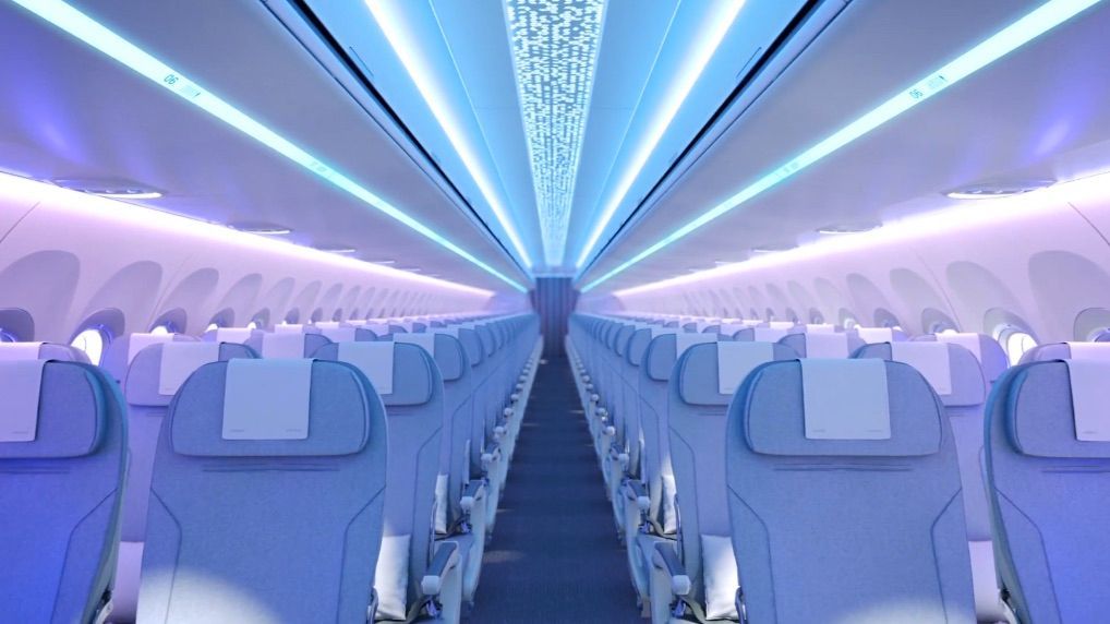Nejširší letadlová kabina a luxusní záchodky. Airbus odhalil nový interiér rodiny A320