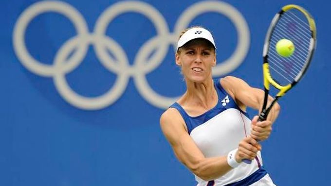 Jelena Dementěvová při finále olympijských her
