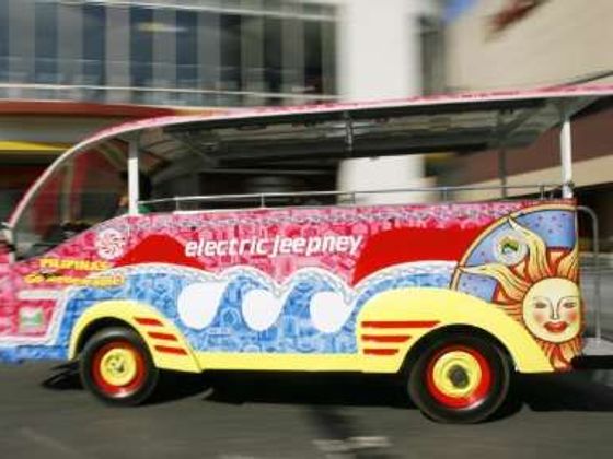E-jeepney z profilu