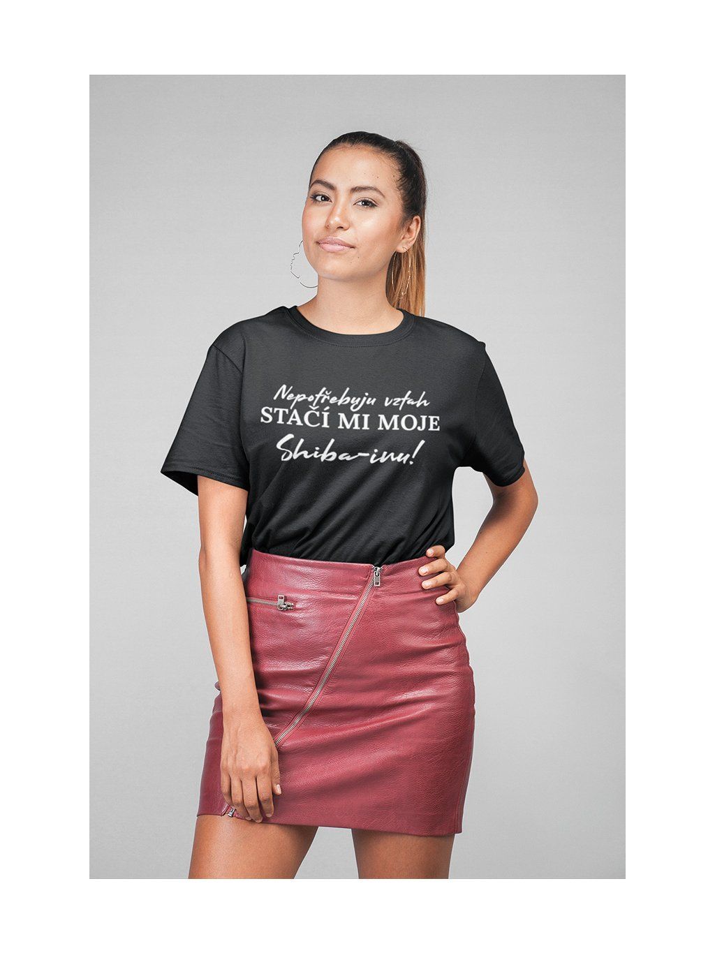 Tričko "Nepotřebuju vztah, stačí mi moje" - Shiba-inu