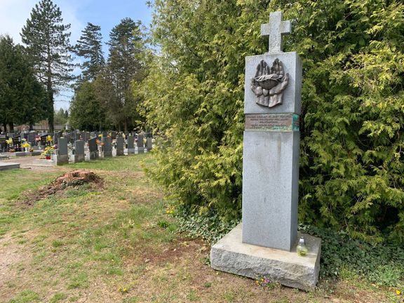Památník odsunu Němců na hřbitově v Lanškrouně.