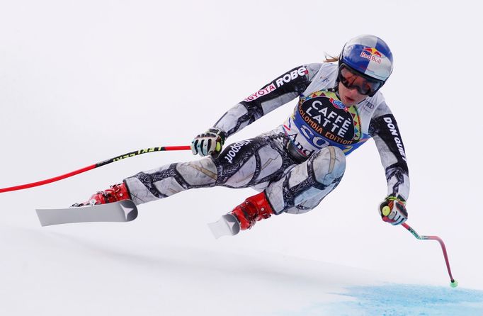 Alpine Skiing - FIS Alpine Skiing World Cup Finals - Women's Downhilll - Grandvalira, Soldeu, Andorra - March 13, 2019 - Ester Ledecka of the Czech Republic in action. RE