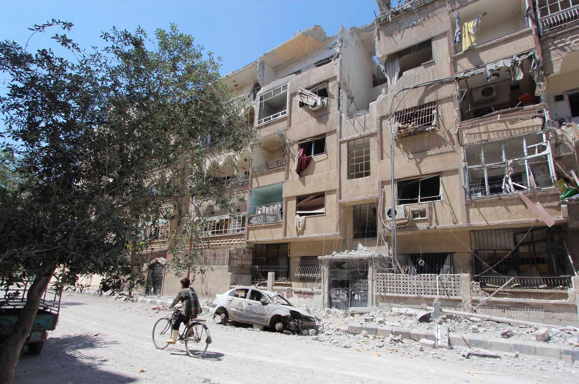 Sýrie - předměstí Damašku
